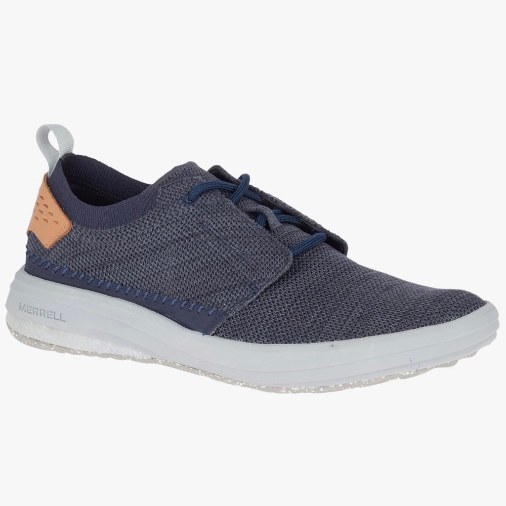 Merrell Turbulence Blue Gray Knit Athletic Sneakers Mens Sz 10 Running Casual